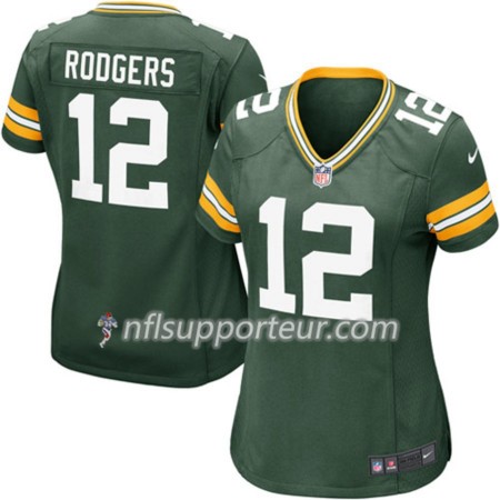 Maillot Femme Green Bay Packers Aaron Rodgers 12 Nike Vert 